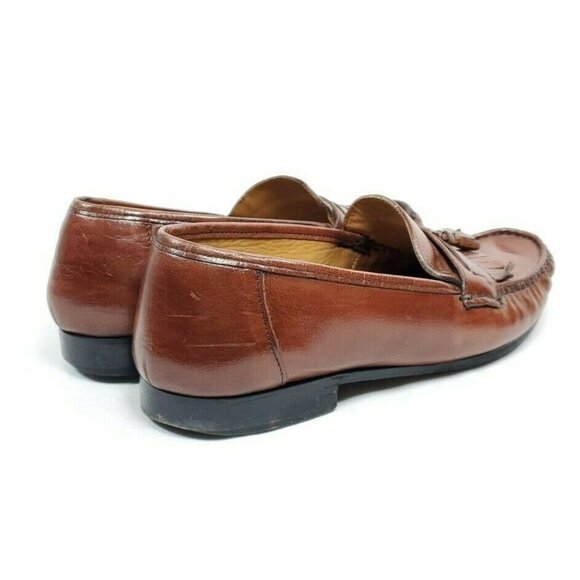 Nunn Bush Kiltie Tassel Loafers Men's Size 9.5 Brown Leather Dress Shoes - Picture 7 of 8